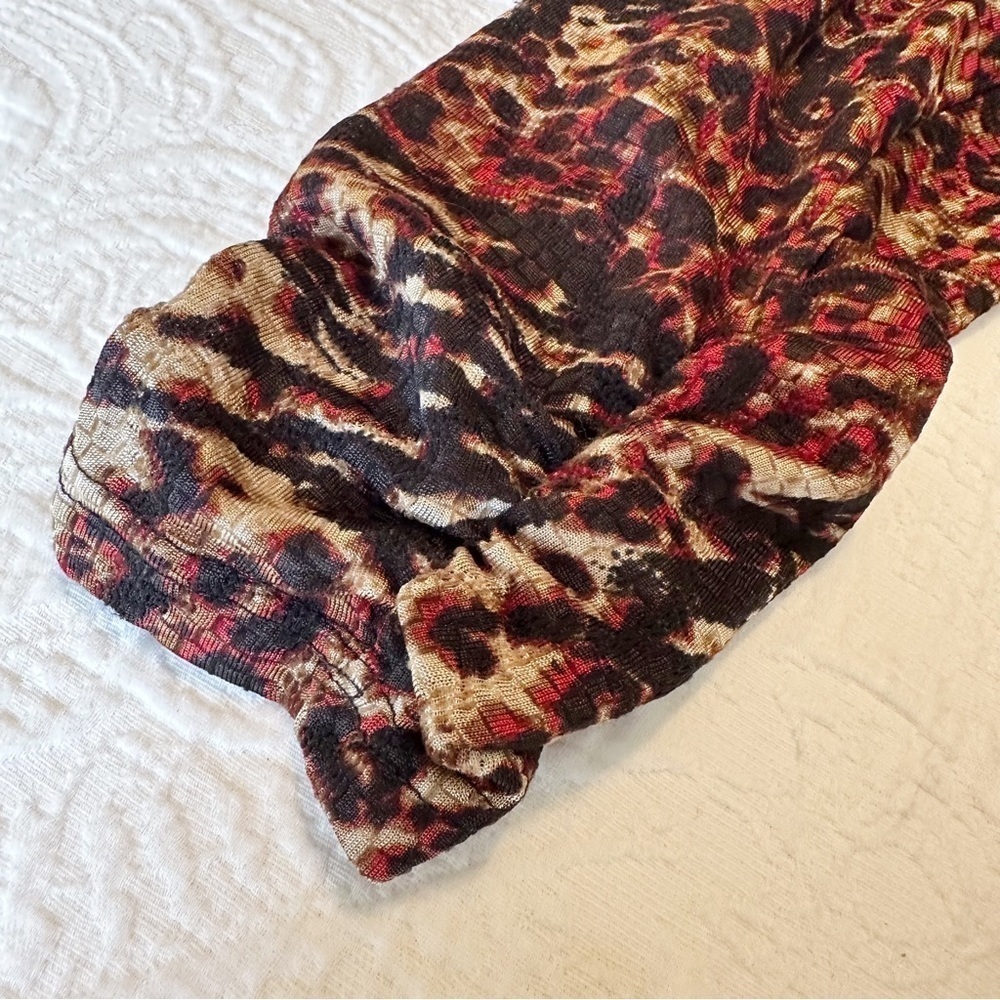 Multiples Open Front Lightweight Animal Print Car… - image 6